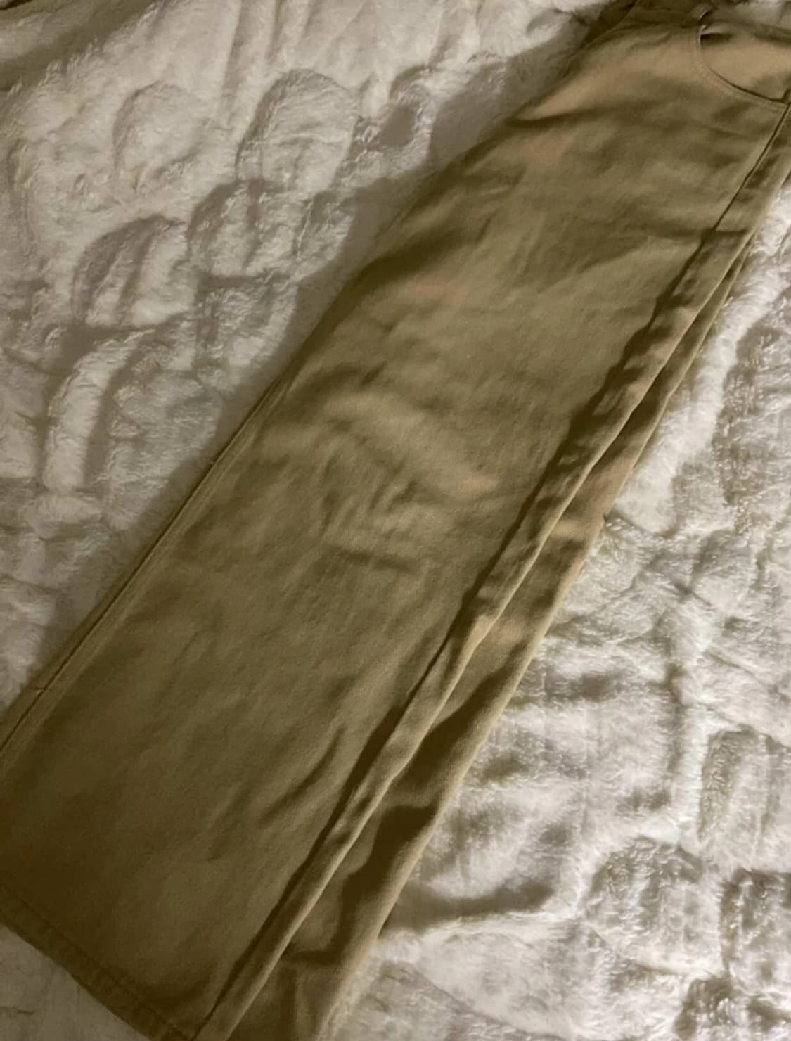 베이지 와이드 코튼팬츠 상품이미지2