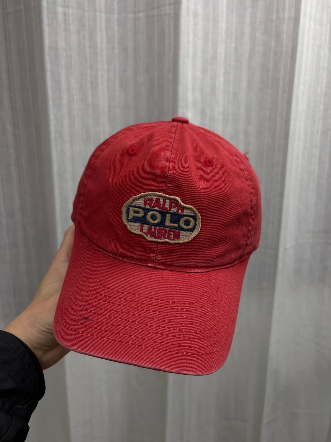 90s 폴로 랄프로렌 스포츠 레드 볼캡 모자 Polo 상품이미지1
