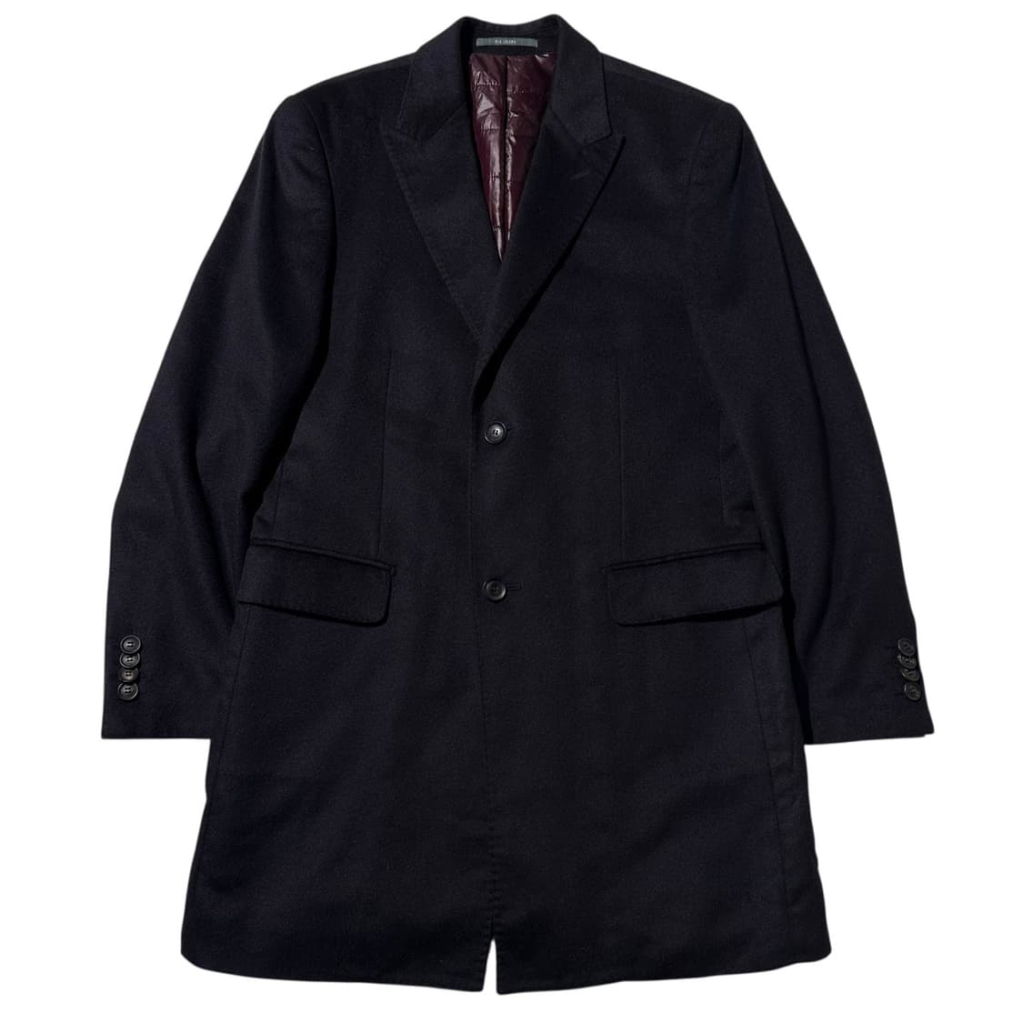 빨질레리 캐시미어 100% 싱글 패딩 코트 네이비 상품이미지1