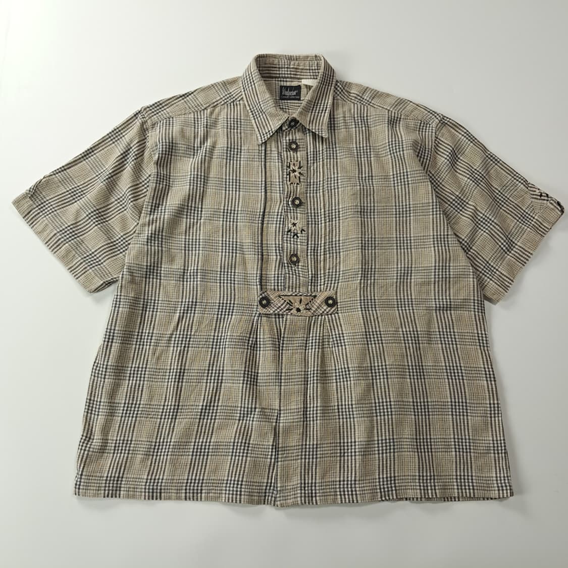 CK359 2XL 우드페커 90s 독일 트라흐텐 알펜 반팔 셔츠 남방 상품이미지1