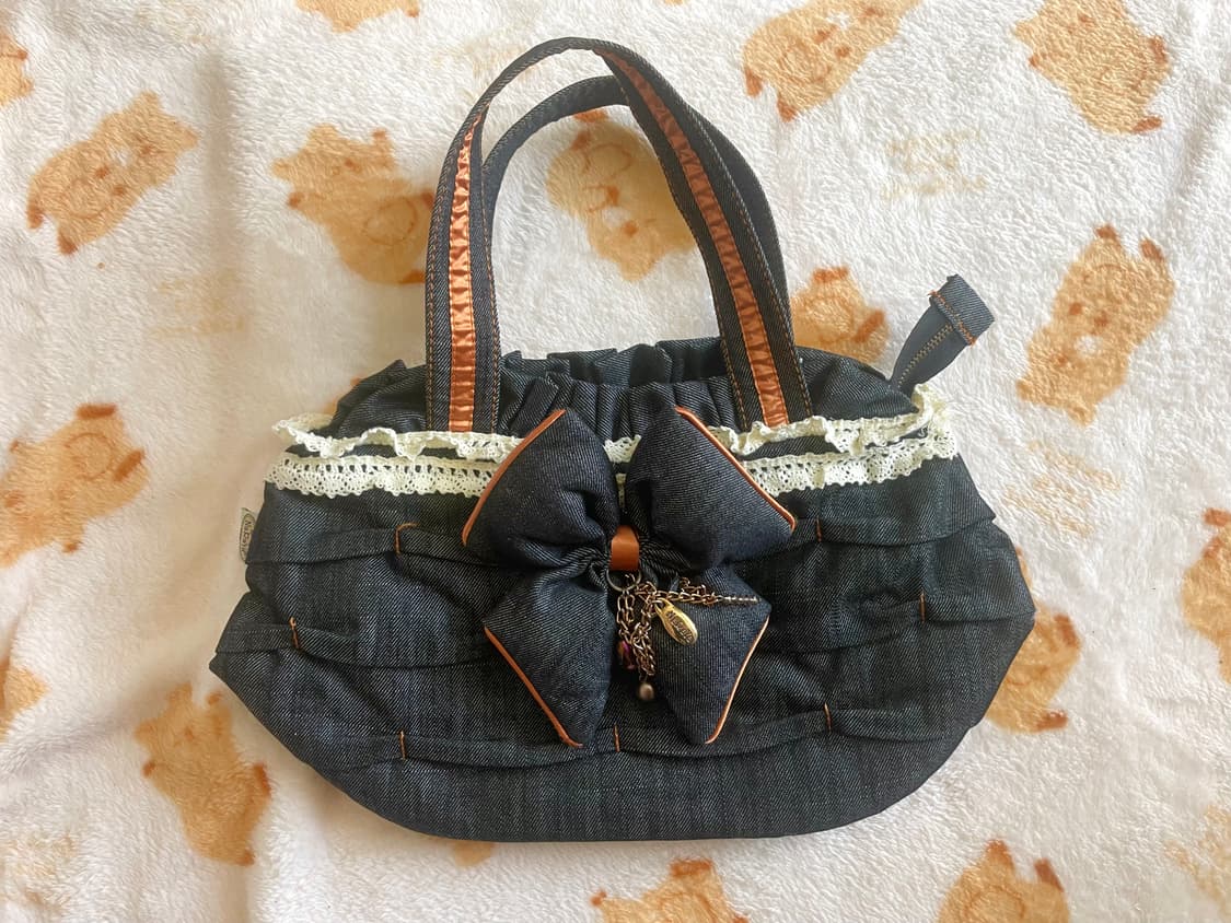 모리걸 빈티지 레이스 리본 토트백 👜🎀 상품이미지1