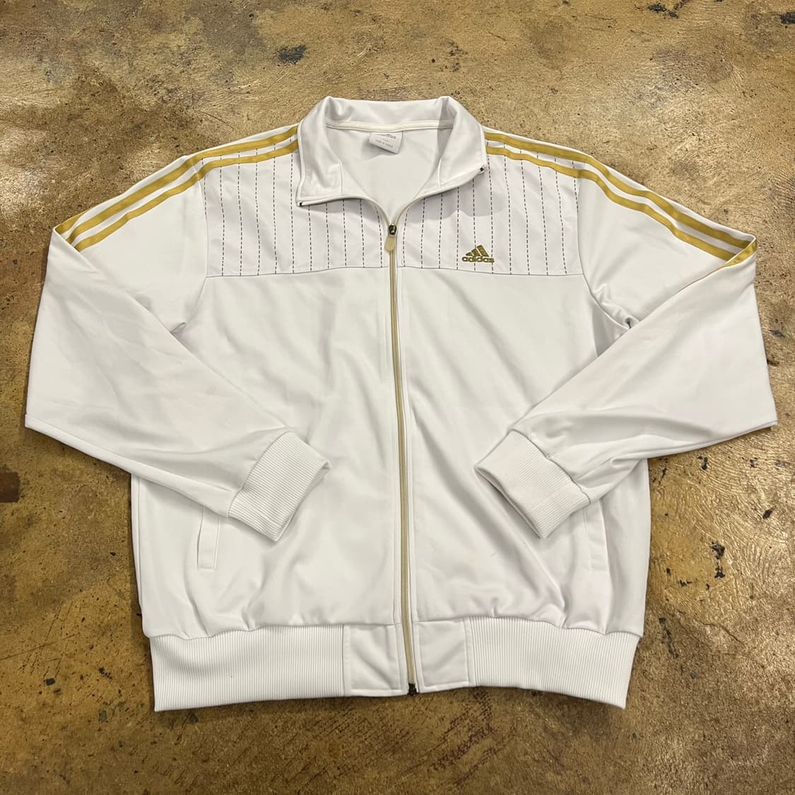 아디다스 화이트 골드 흰골 흰금 져지 트랙탑 110 상품이미지2