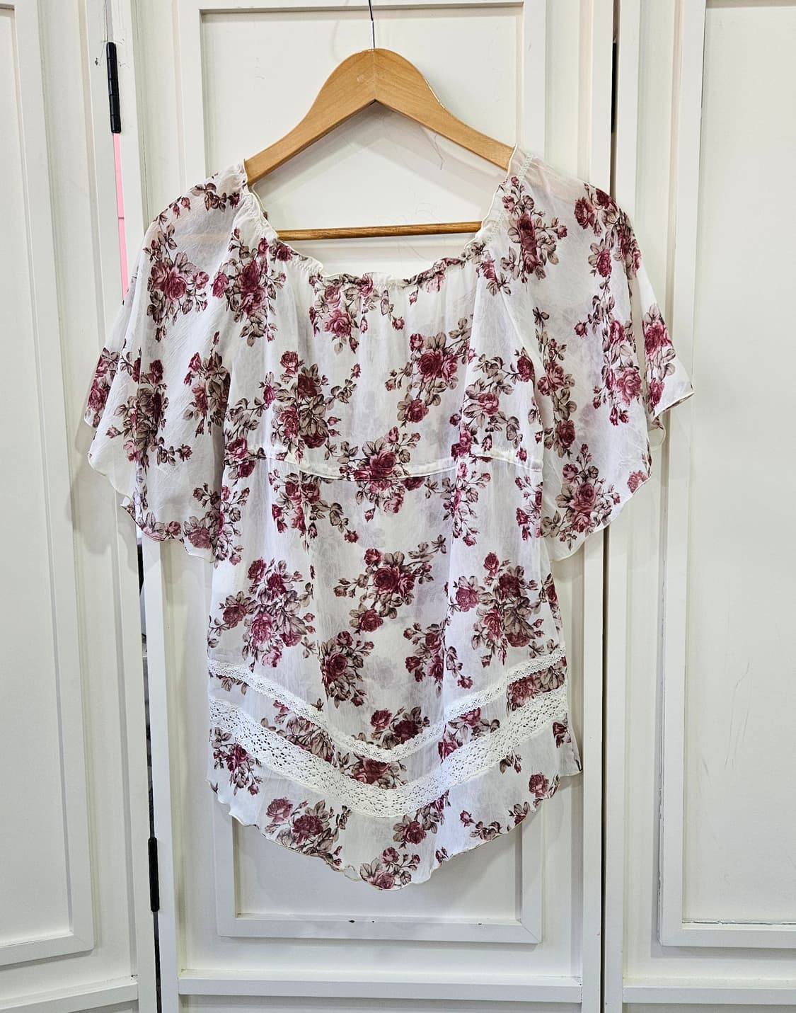 (LEST ROSE) 로즈 쉬폰 프릴 블라우스 상품이미지5