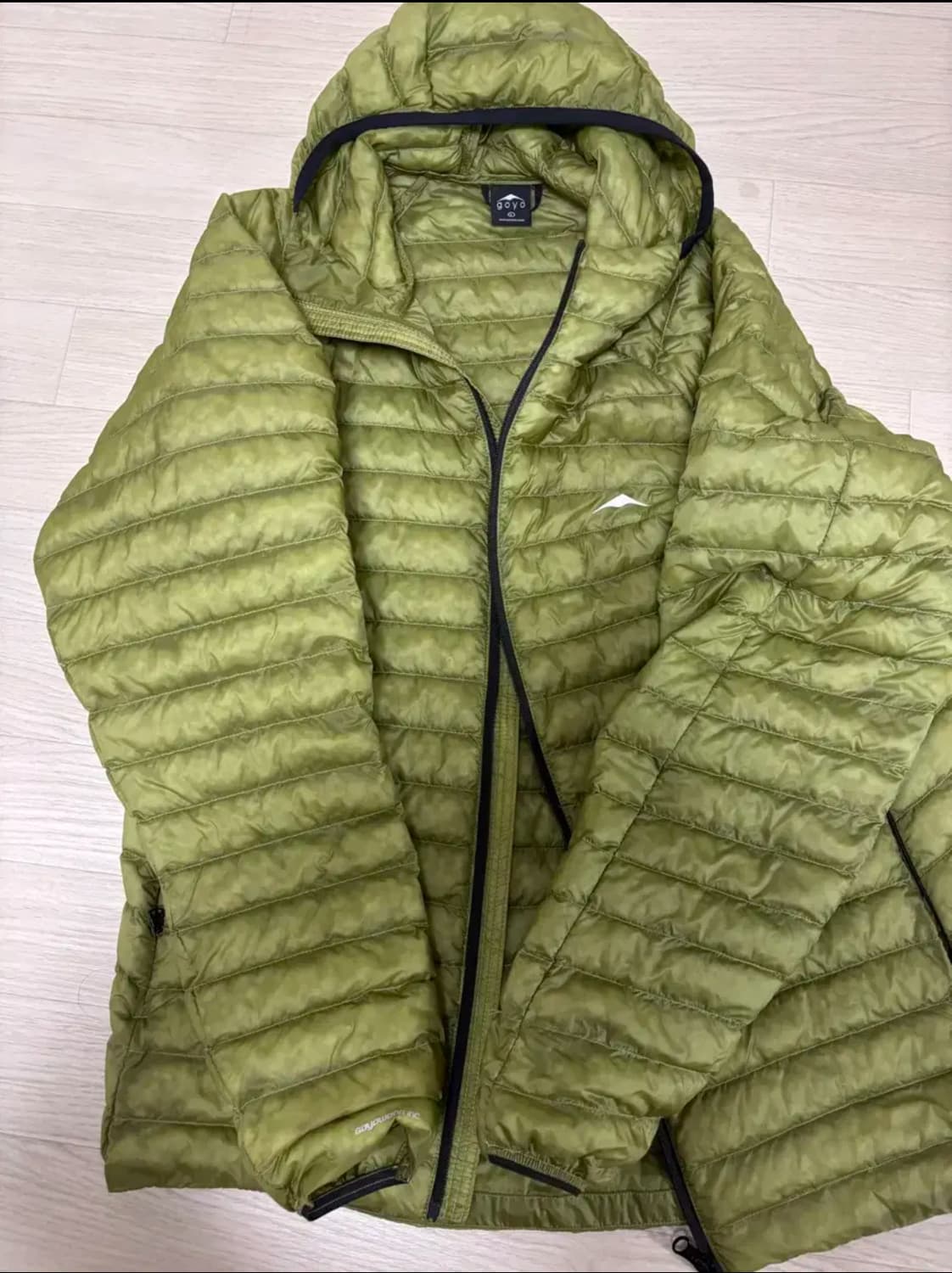 고요웨어 경량패딩 그레핀 자켓 라임 L사이즈 상품이미지2
