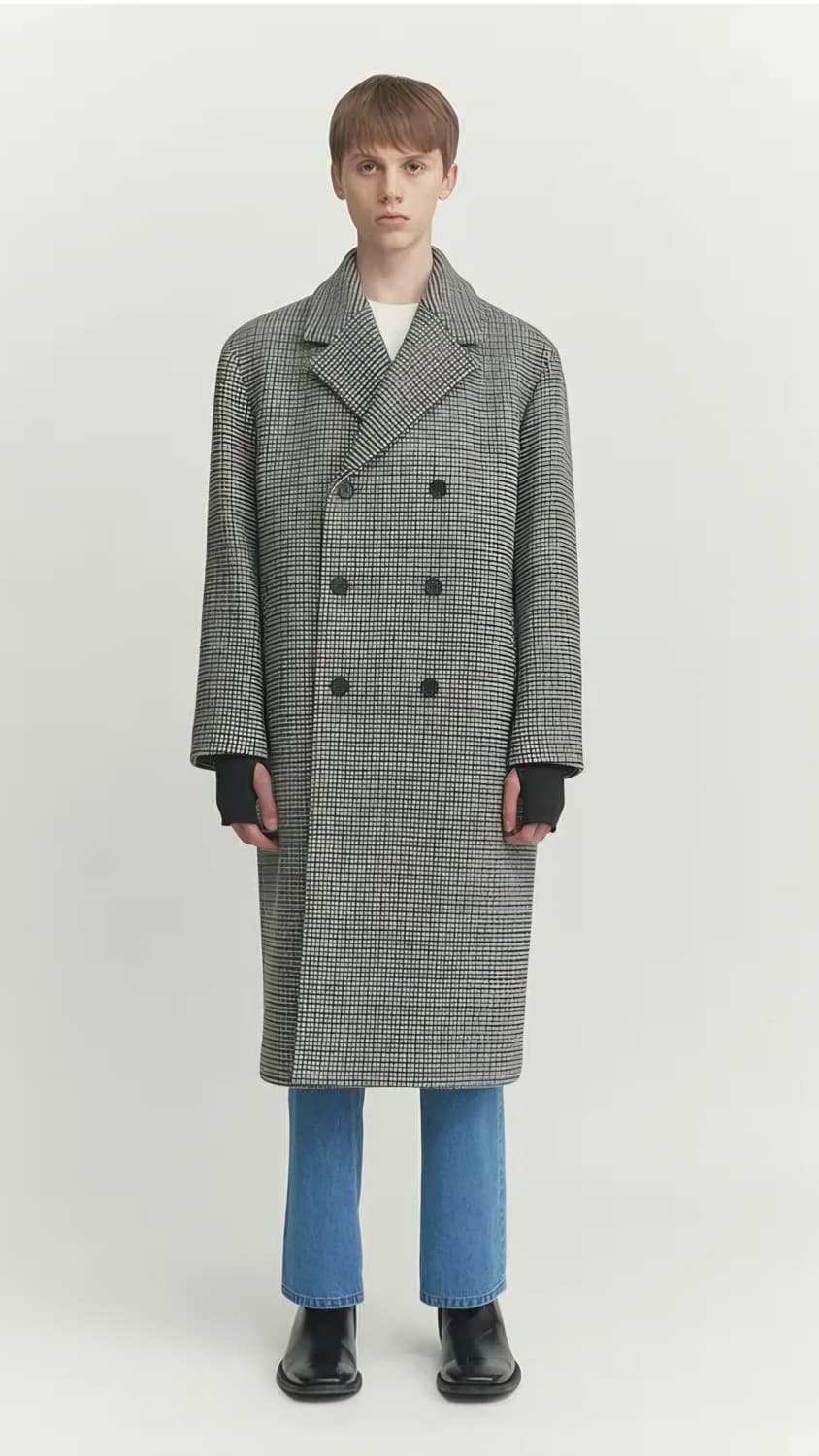 (L) 쿠어 FW20 MTR 캐시미어 블렌드 더블 브레스트 코트 상품이미지7