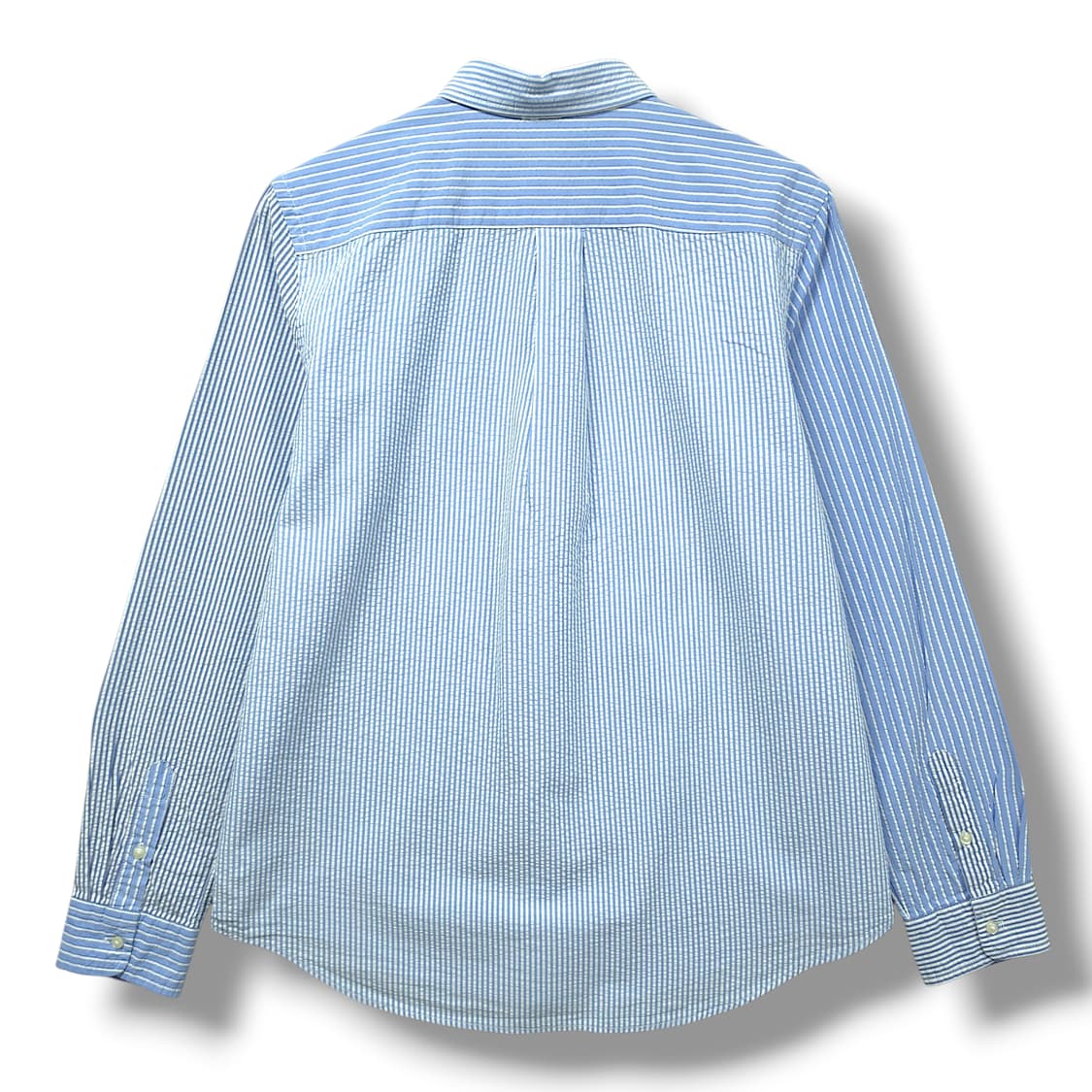 [S] 폴로 시어서커 스트라이프 컬러블럭 긴팔셔츠 상품이미지2