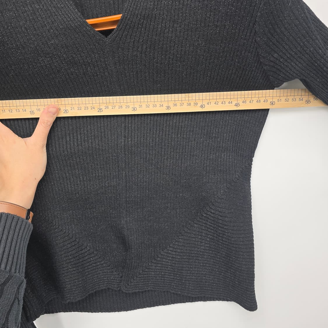 일본빈티지 펄 니트 브이넥 니트 상품이미지8