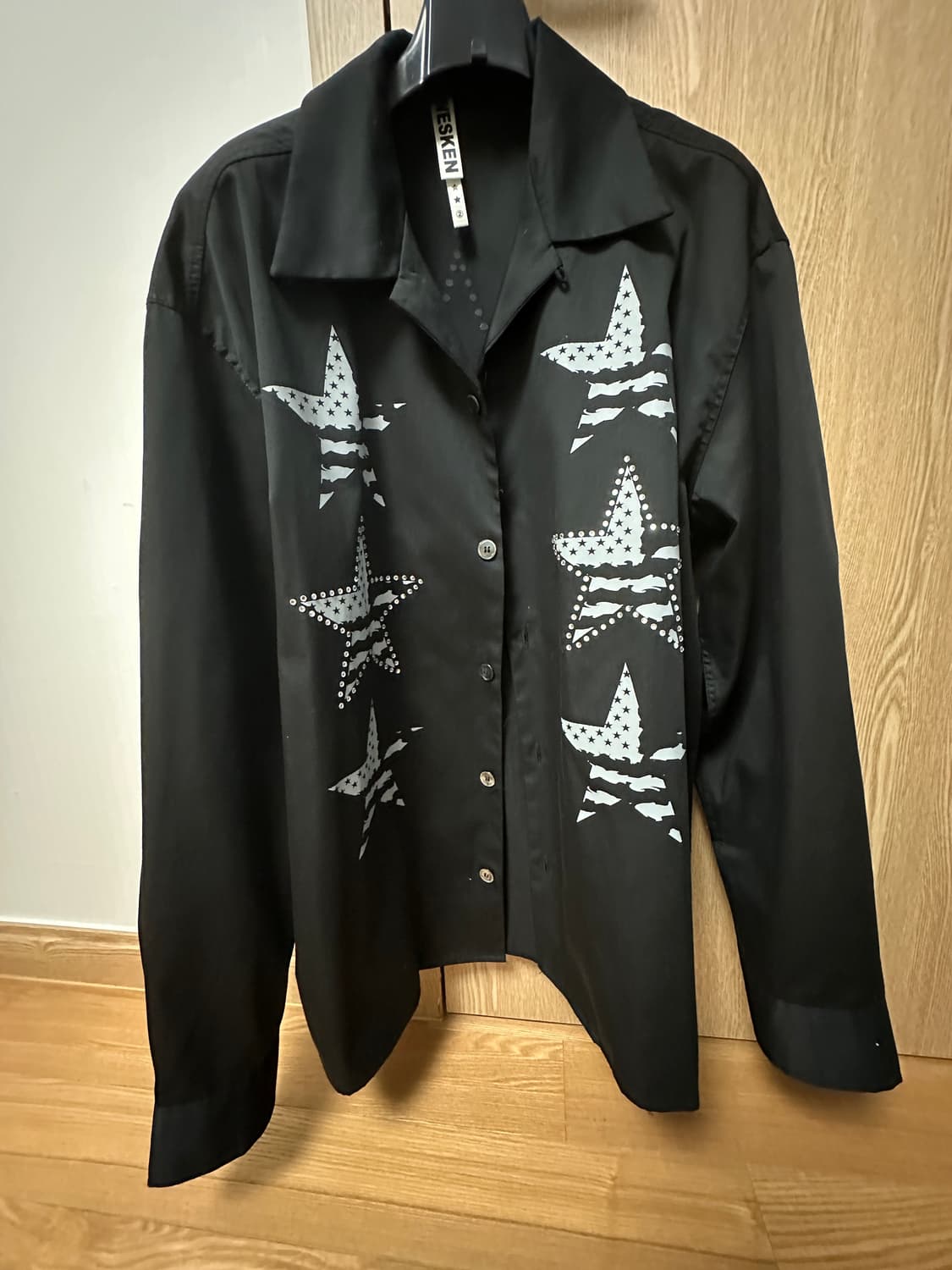 WESKEN Cubid detailed shirt (BLACK) 상품이미지2