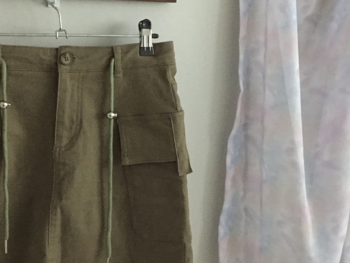 카키 카고 스커트 상품이미지3