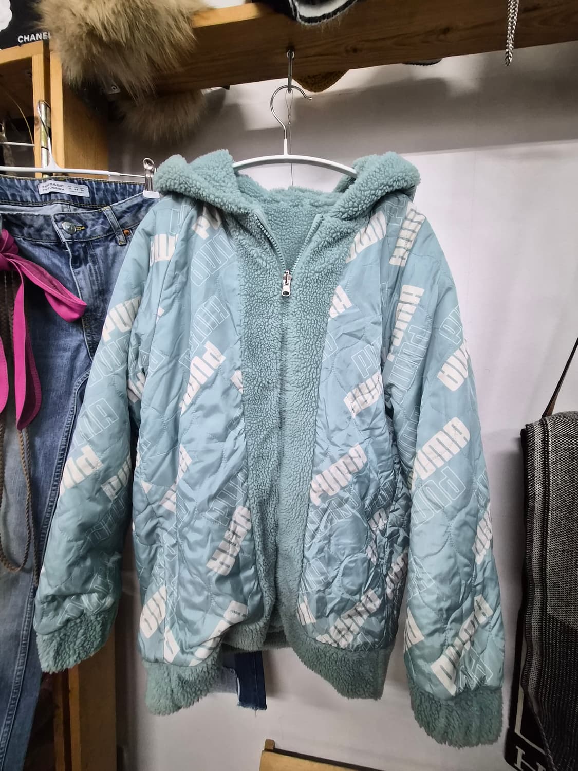 퓨마 리버시블 뽀글이 집업 상품이미지2