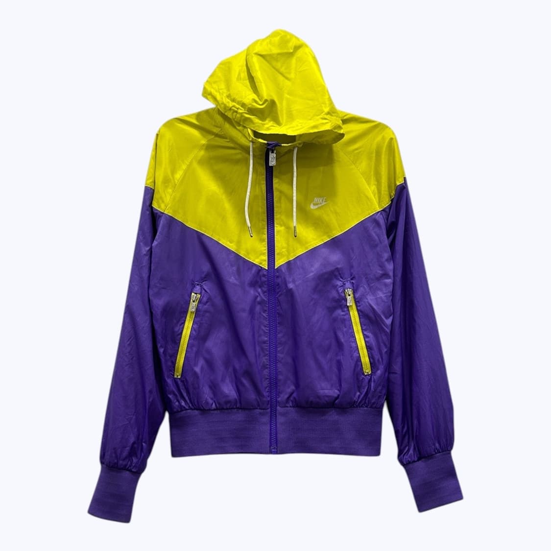 나이키 후드 바람막이 윈드러너 여성 S 옐로우퍼플 상품이미지1