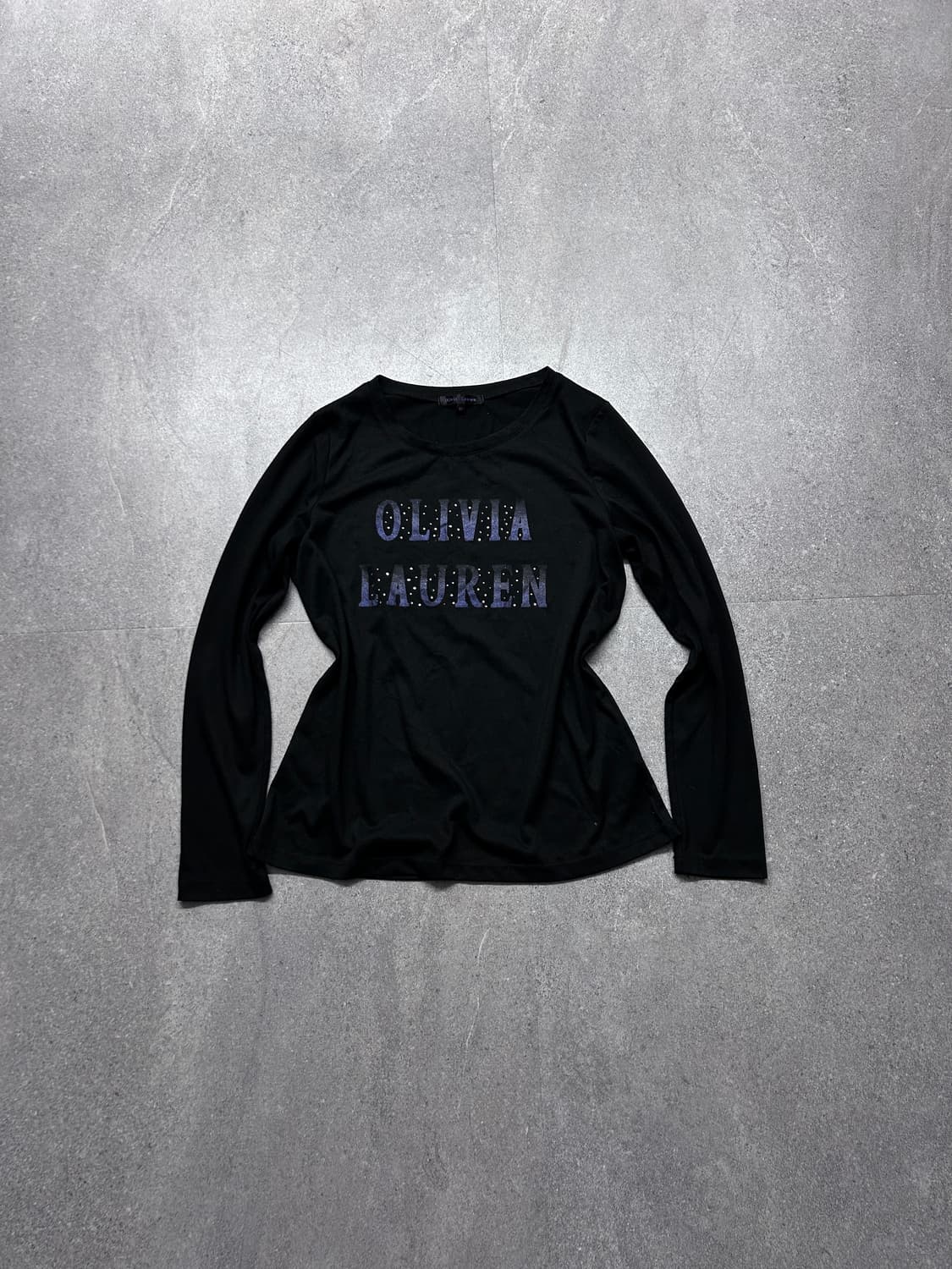 Olivia Lauren 핫픽스 로고 슬림 롱 슬리브 상품이미지3