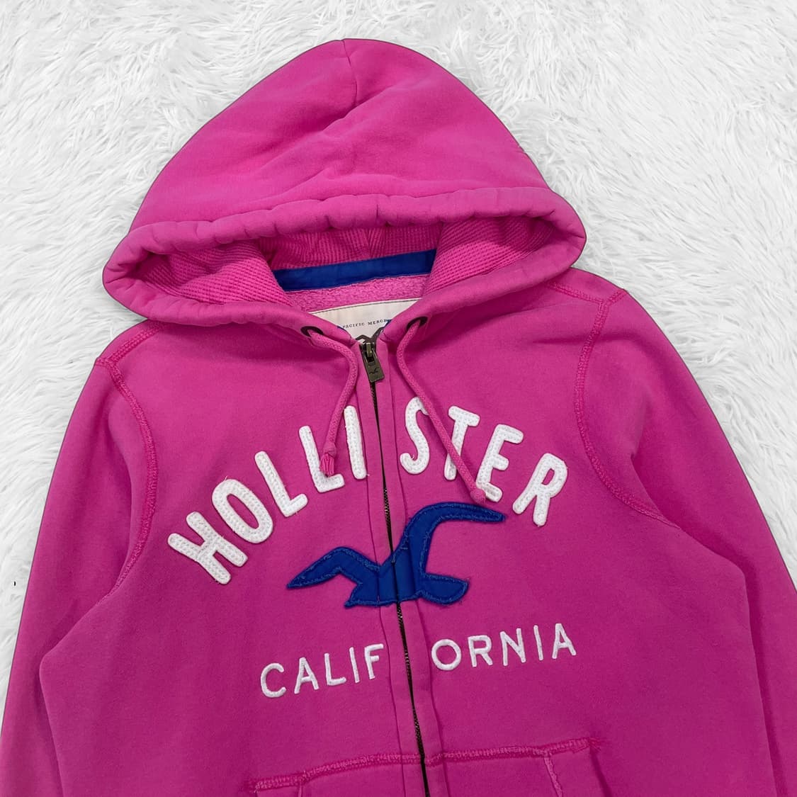 홀리스터 아치 로고 후드집업 핑크 상품이미지3