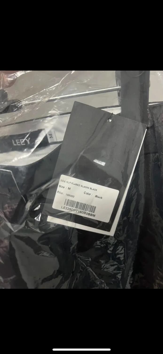 [Leey] SIDE SLIT FLARED SLACKS BLACK 상품이미지5
