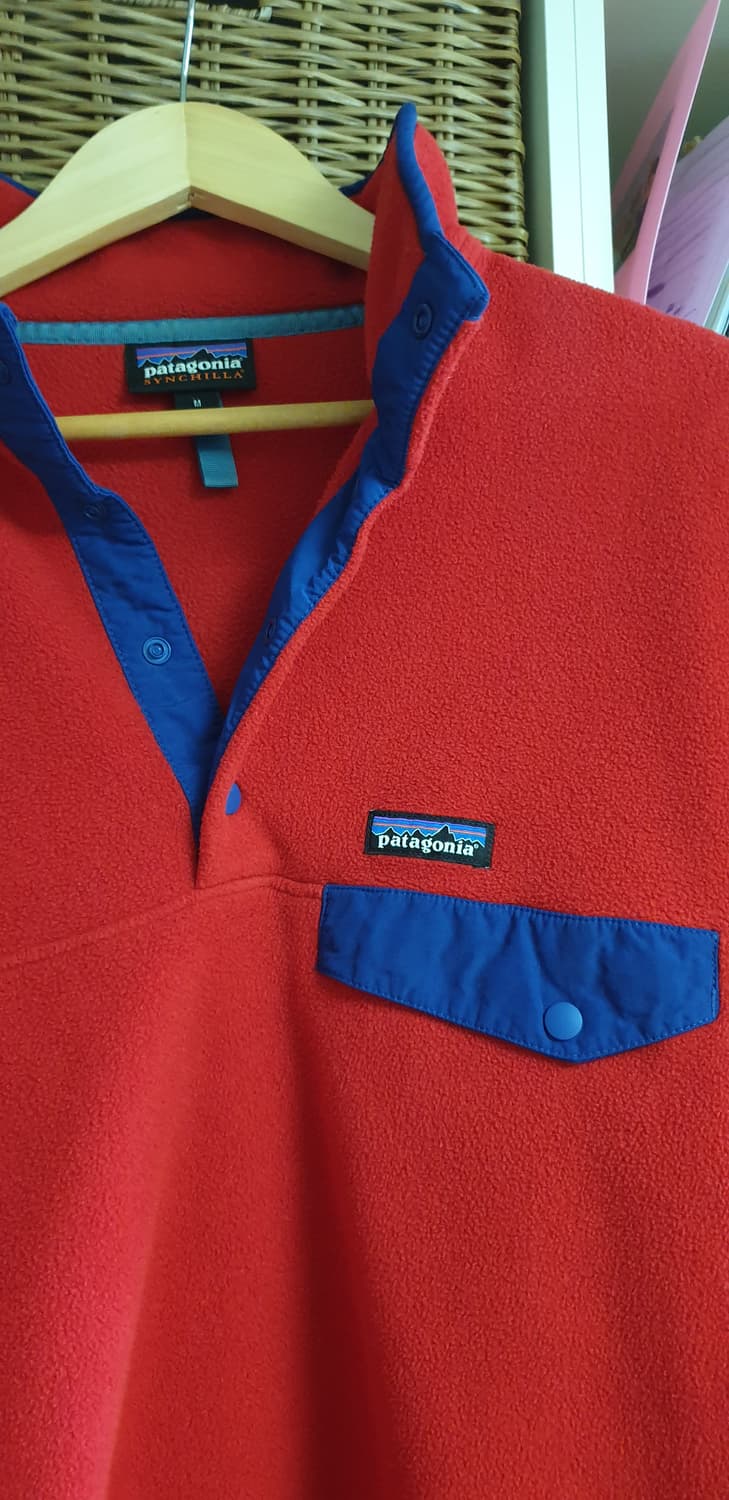 파타고니아 신칠라 스냅티 풀오버 레드  M 상품이미지4