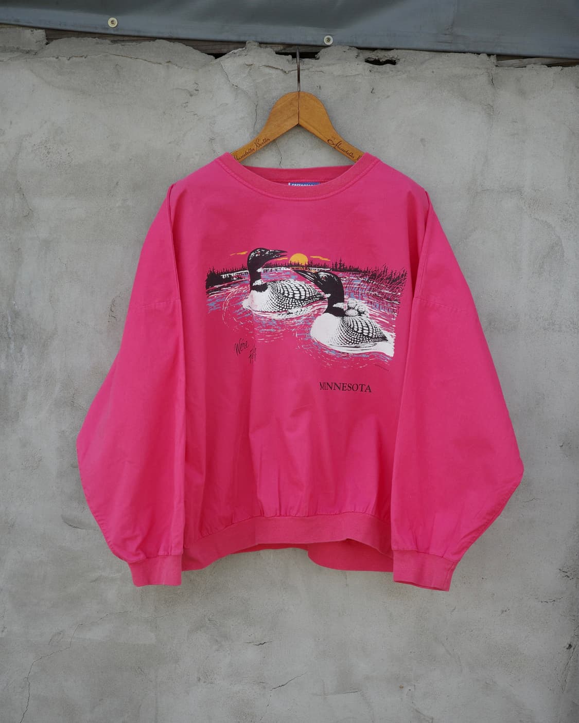 80s 미네소타 레이크 룬 리브 롱슬리브 티셔츠 상품이미지1