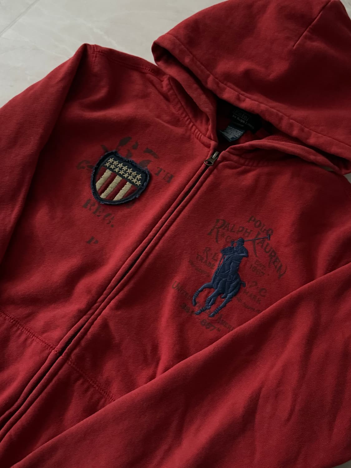 폴로 랄프로렌 빅포니 성조기 후드집업 상품이미지2