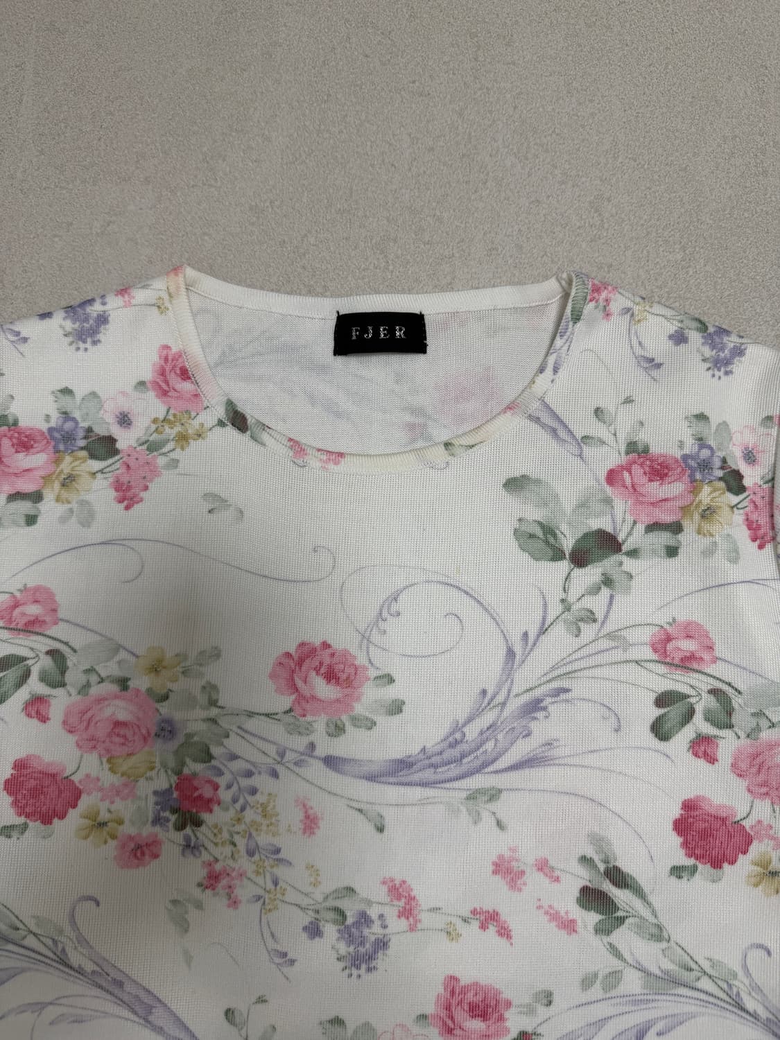 빈티지 플라워 반팔티 vintage flower t shirt 상품이미지3