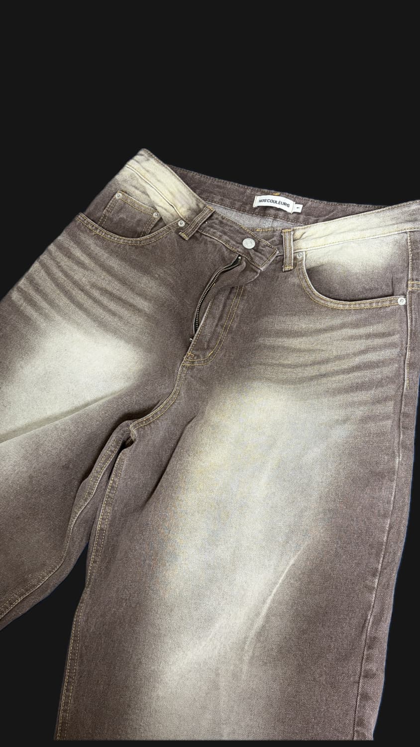 노쿨러스 old faded 데님바지 1사이즈 브라운컬러 상품이미지1