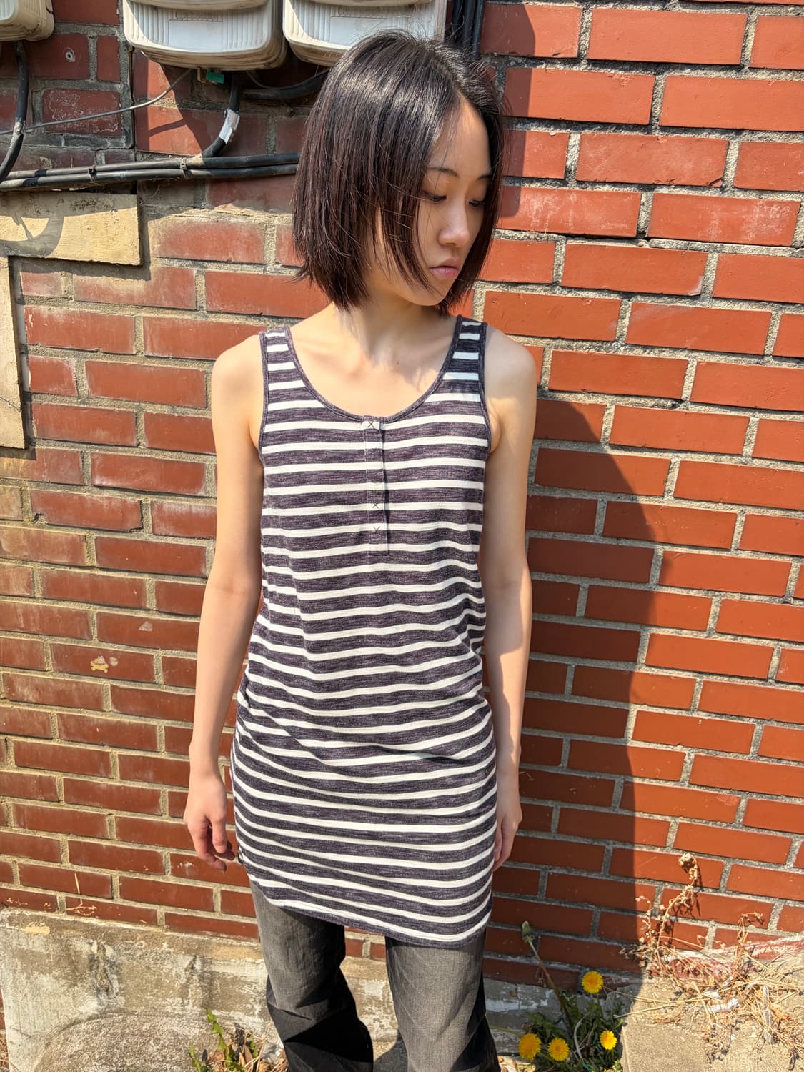 Gap 스트라이프 슬리브리스 원피스 상품이미지1