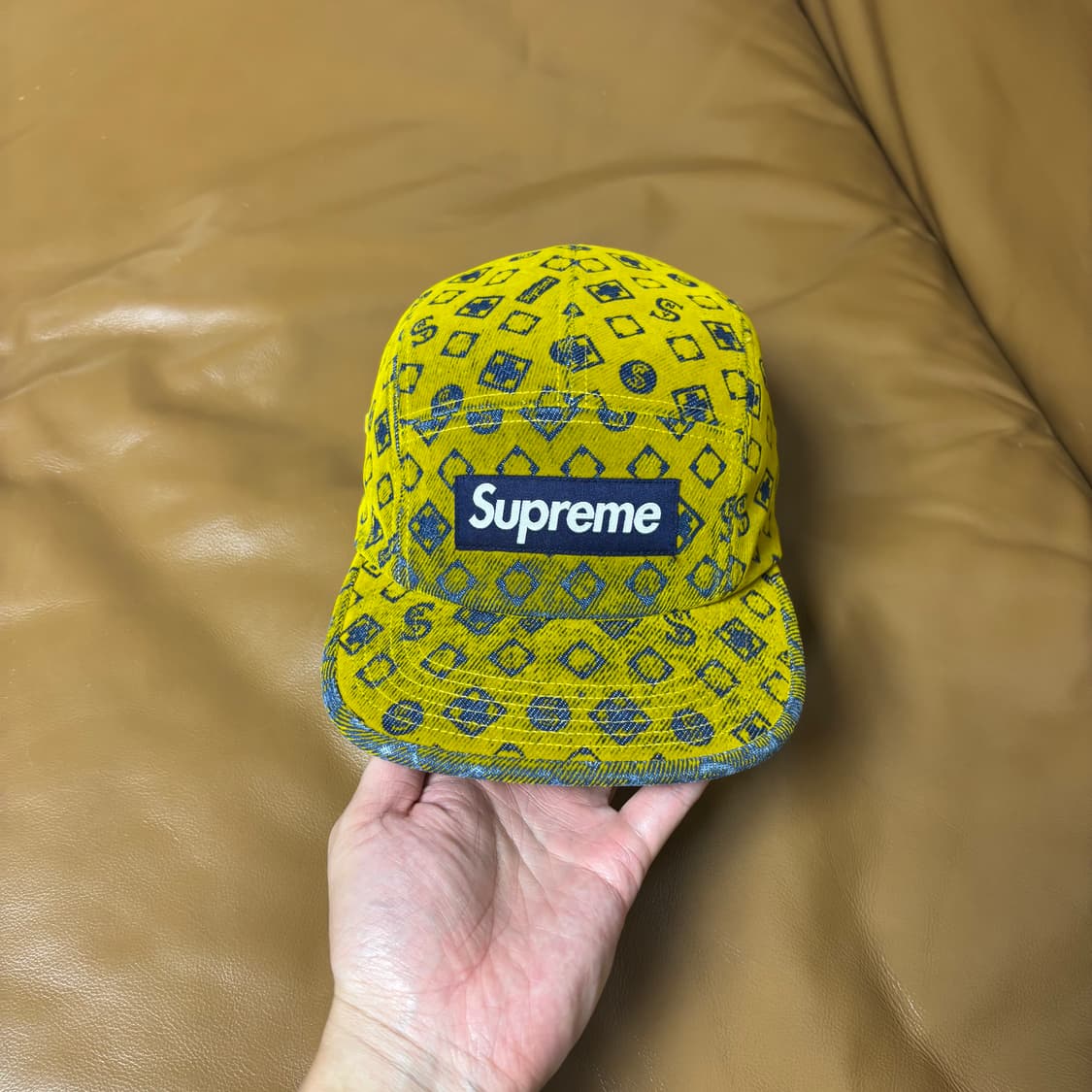 Supreme 슈프림 플록 머스타드 캠프캡 모자 (Mustard) 상품이미지2