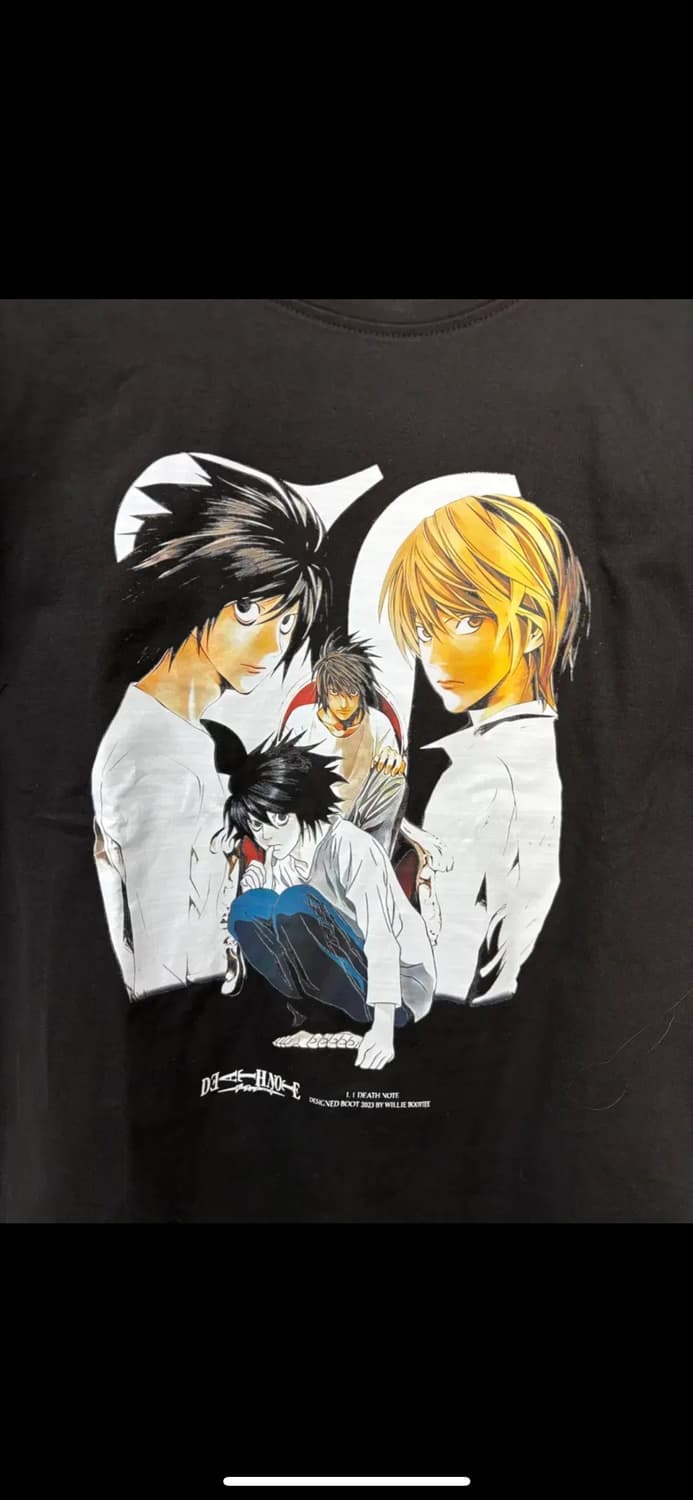 빈티지 데스노트 프린팅 반팔 H1617 상품이미지3
