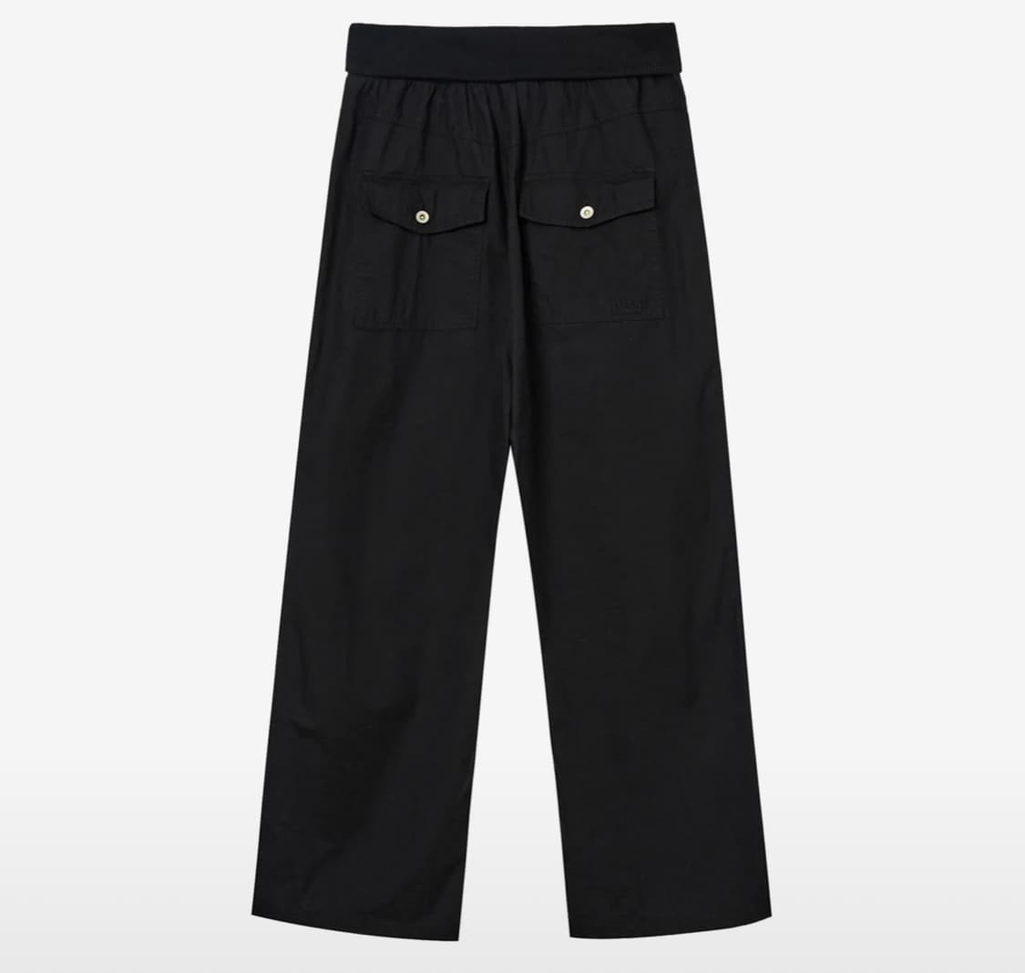 DEINET VINTAGE CANTON PANTS IN BLACK 상품이미지3