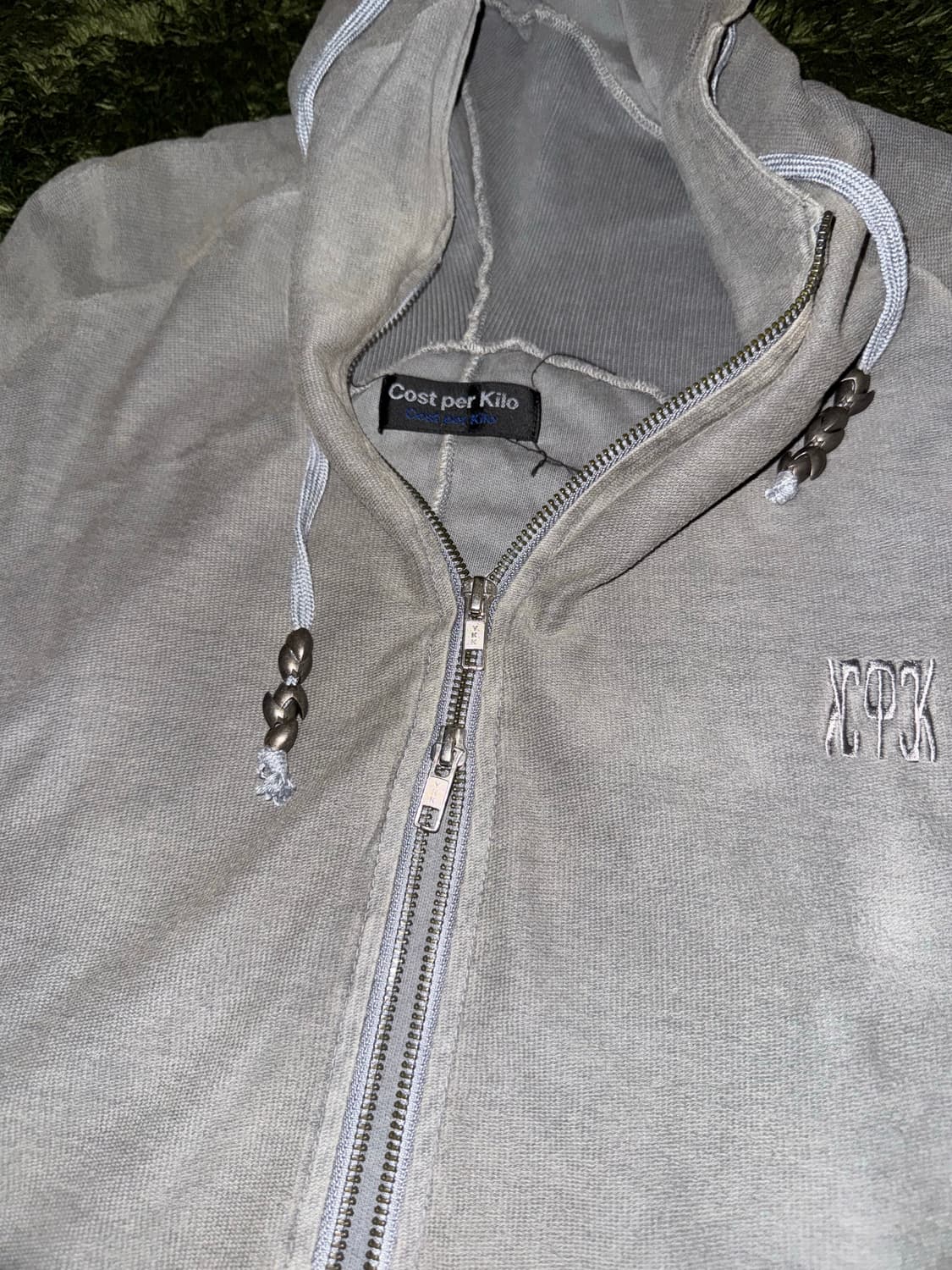 [XL] 코스트퍼킬로 라이트 웨이트 블리치드 후드집업 그레이 상품이미지5