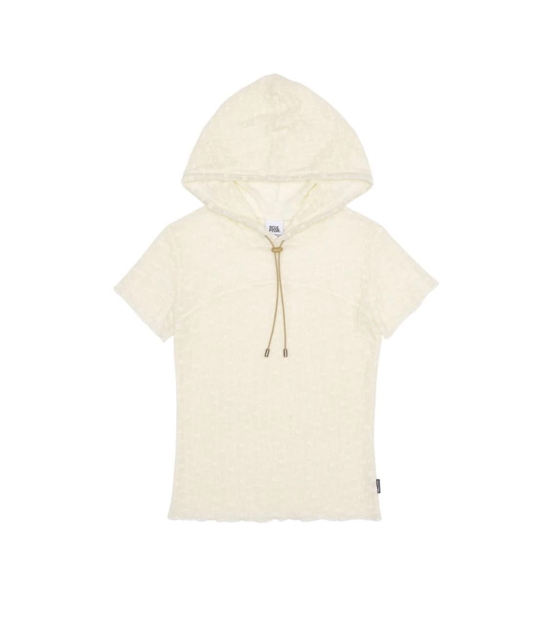Crinkle Flower Hoodie Ivory L사이즈 상품이미지2