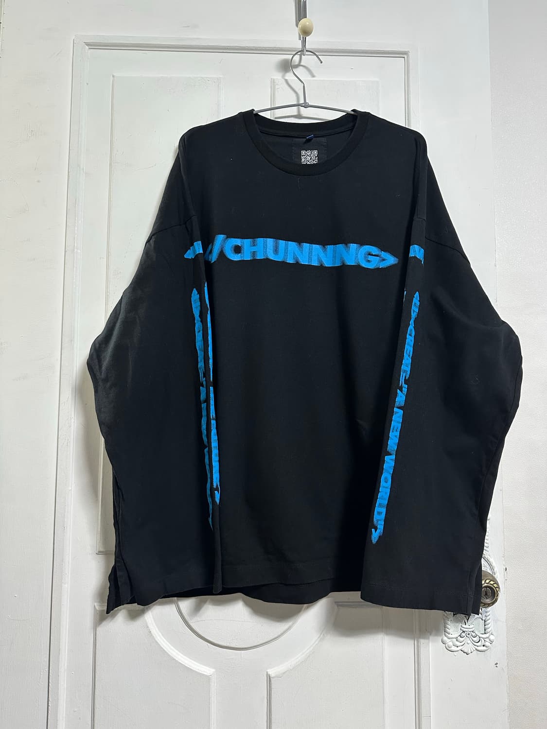 청 CHUNNING 블루 코팅 롱슬리브티 상품이미지1