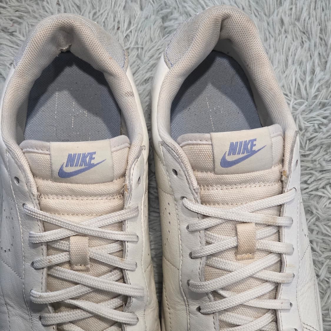 1w-12:나이키 레더 로우 스니커즈 화이트 265cm 상품이미지7