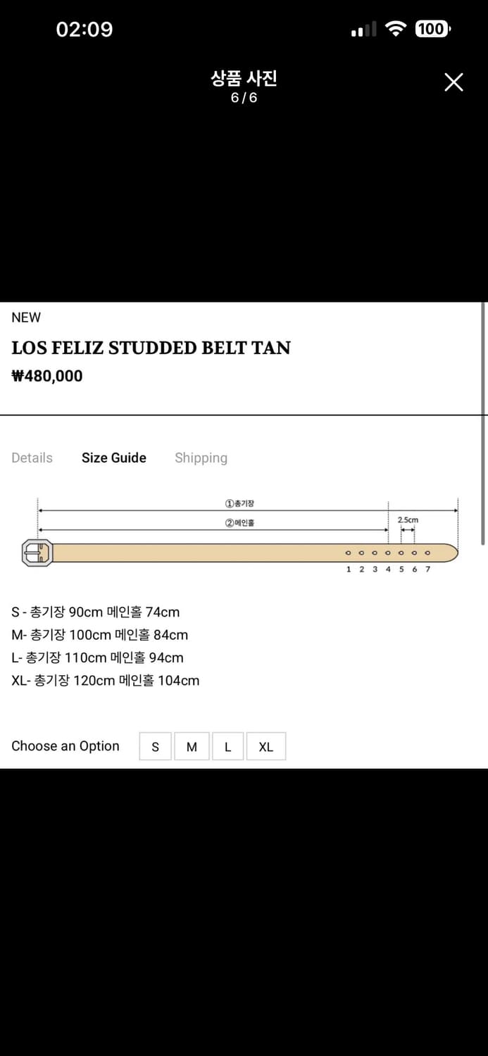 샌디앤로지스 x 큐스레더 스터드 벨트 상품이미지6