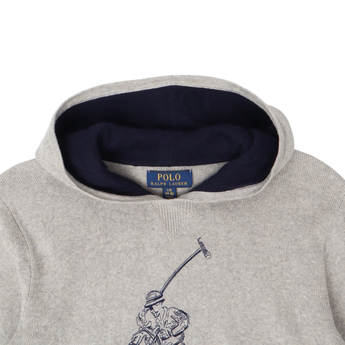 폴로 랄프로렌 그레이 빅포니 니트 후드티 상품이미지2