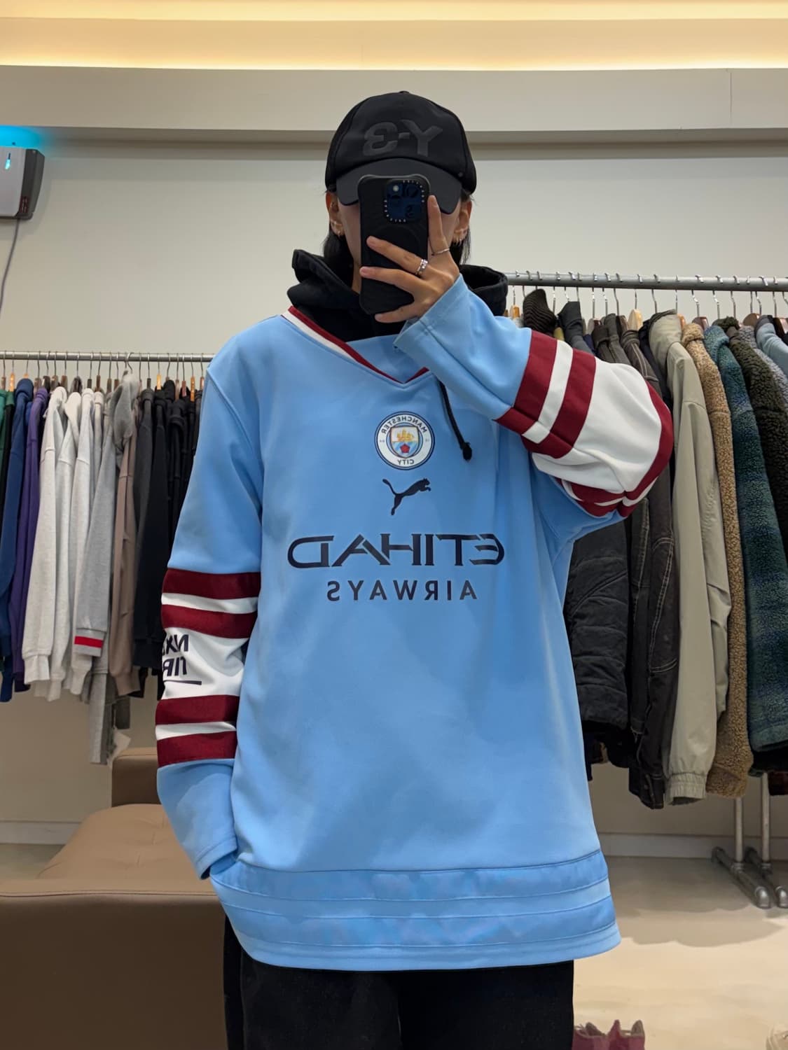 푸마 맨체스터 시티 오버사이즈 윈터 저지 상품이미지5