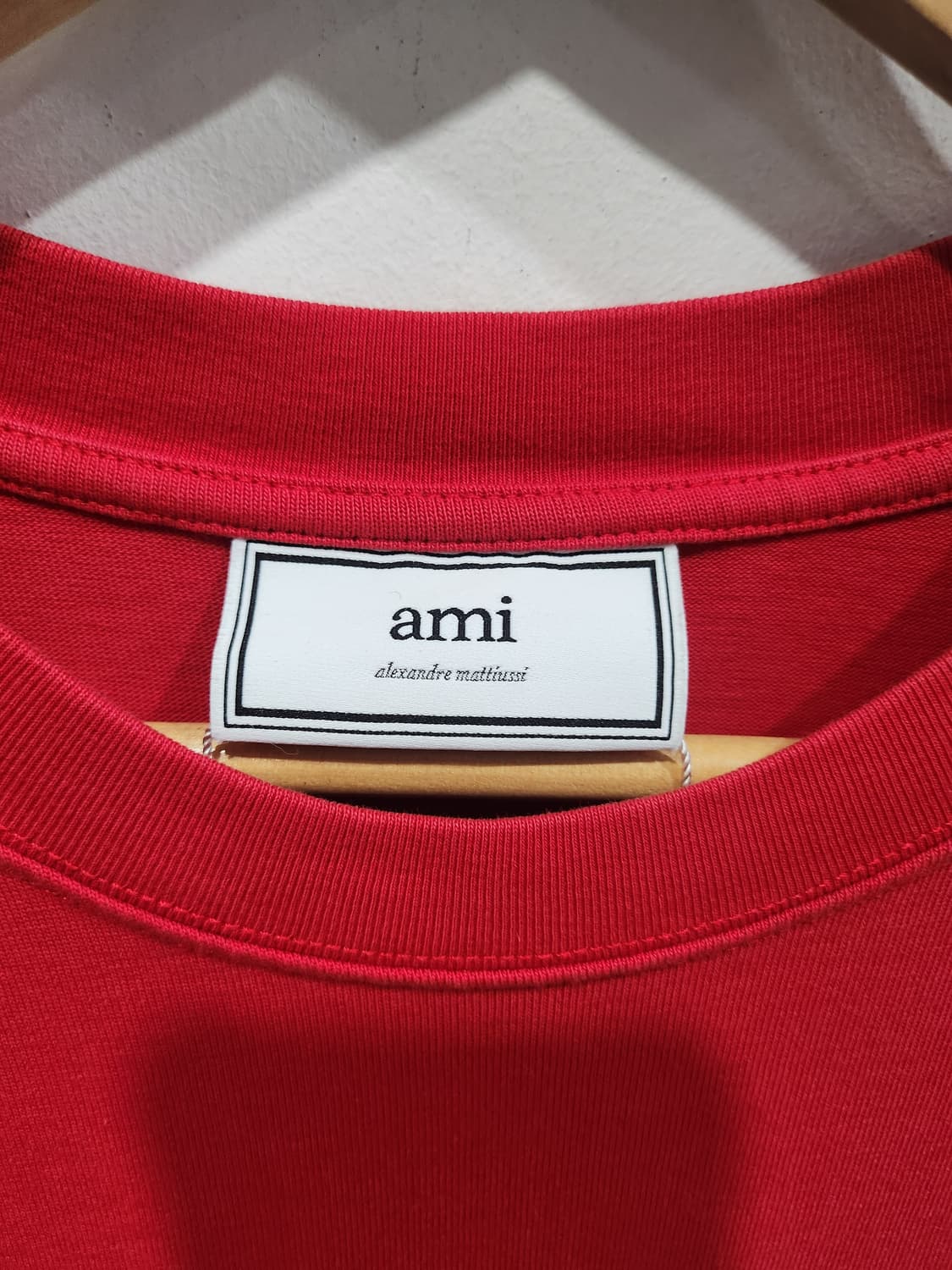 아미 하트 로고 박스 반팔티 레드 S 정품 상품이미지4