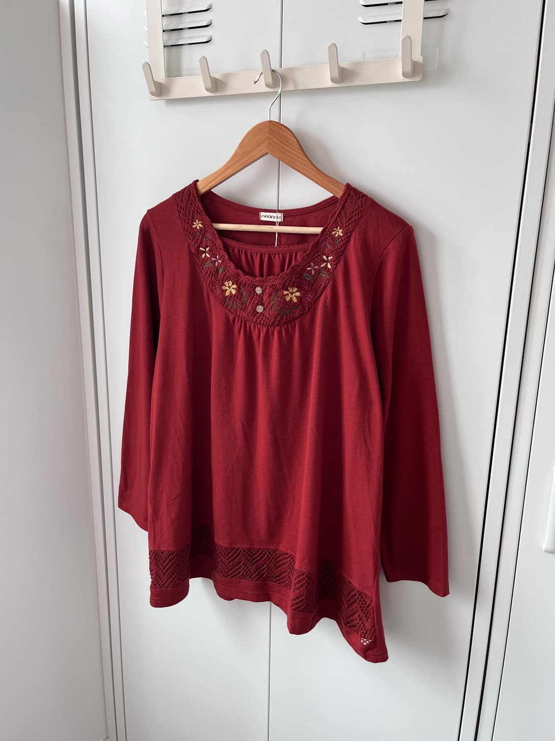 Noannu 하구미 꽃 자수 미니 원피스 상품이미지1