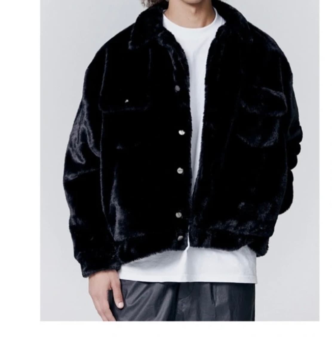 낫포너드 에코퍼 무스탕 블랙 퍼자켓 상품이미지1