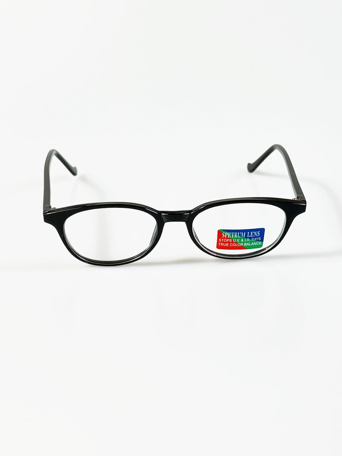 90s 블랙 뿔테 오벌 프레임 빈티지 안경 상품이미지2