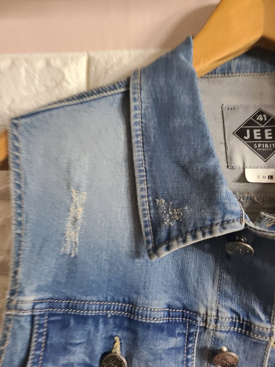 Jeep 데님 청베스트 조끼 L 사이즈 상품이미지5