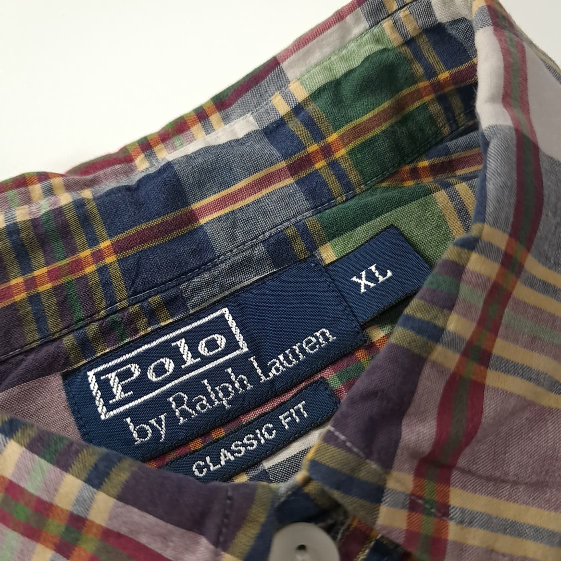CK457 XL 폴로 00s 인도판 클래식 매드라스 반팔 셔츠 남방 상품이미지3