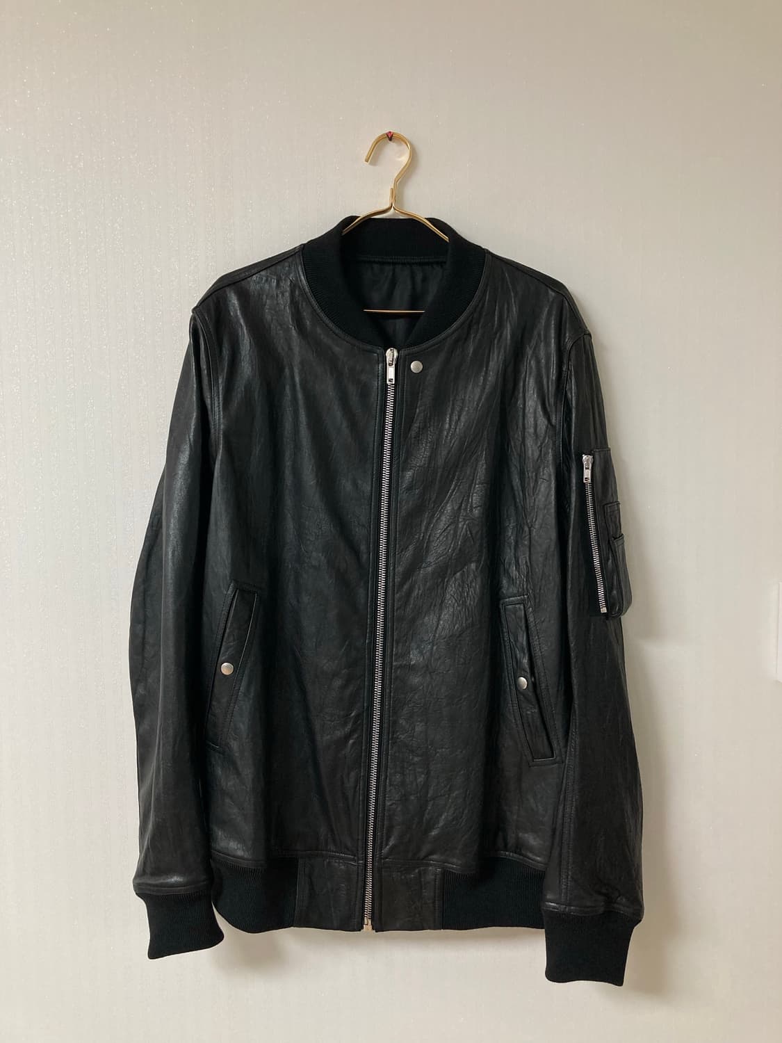 (105) 25ss rick owens 가죽 봄버 자켓 상품이미지2