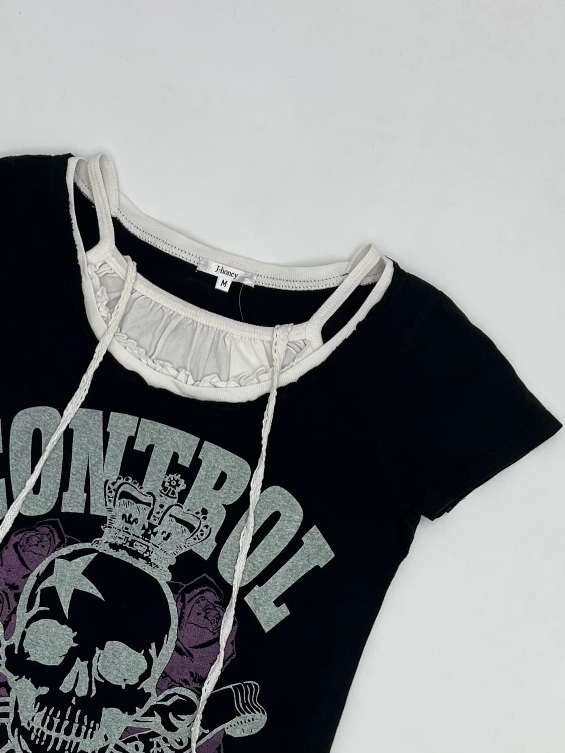 빈티지 y2k 레이스 반팔 상품이미지2