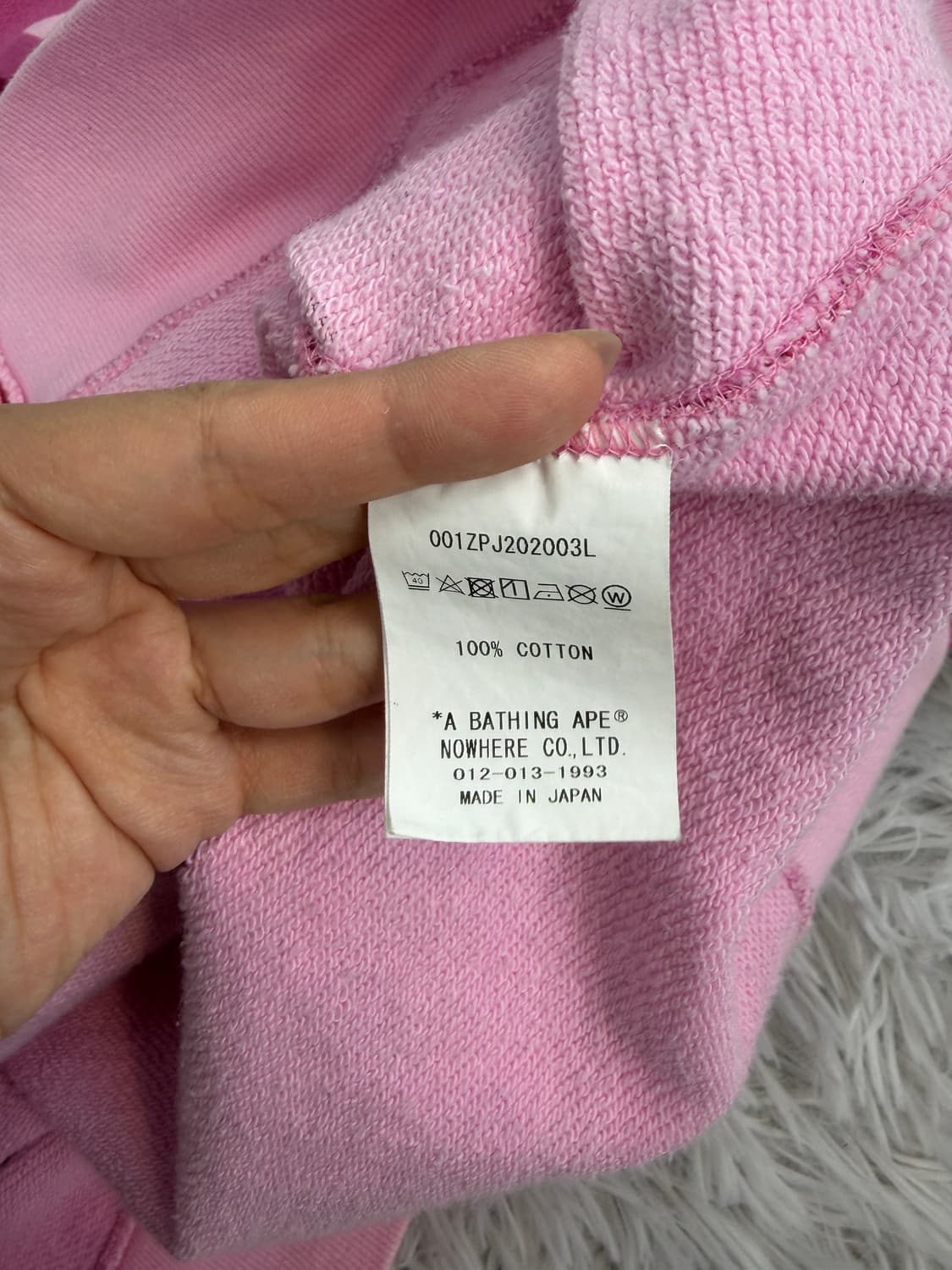 베이프 핑계 핑크 올카모 샤크 후드집업 상품이미지4