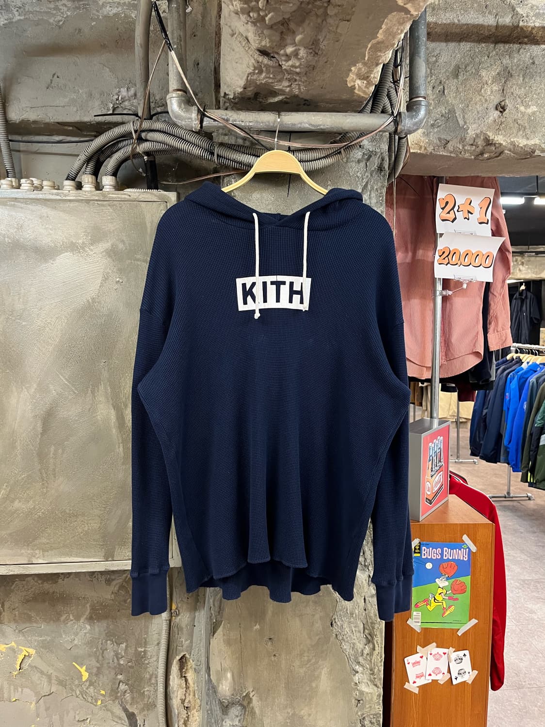 키스 와플 후드티 네이비 XL #csz3037 상품이미지1