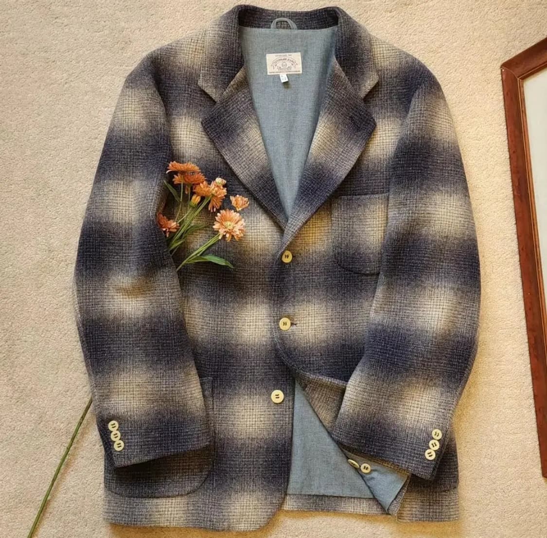 90s 조르지오 아르마니 울 플란넬 스포츠코트 46(105) 상품이미지1