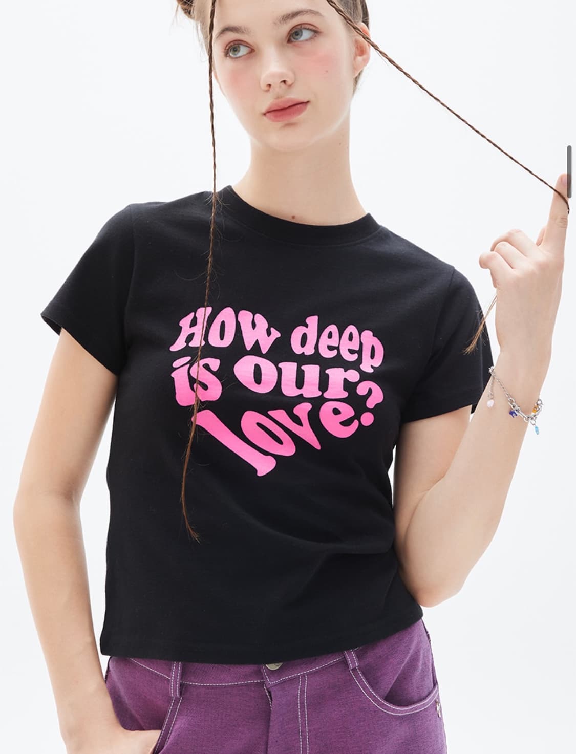 러브이즈트루 PY LUV TEE _ BLACK 상품이미지2