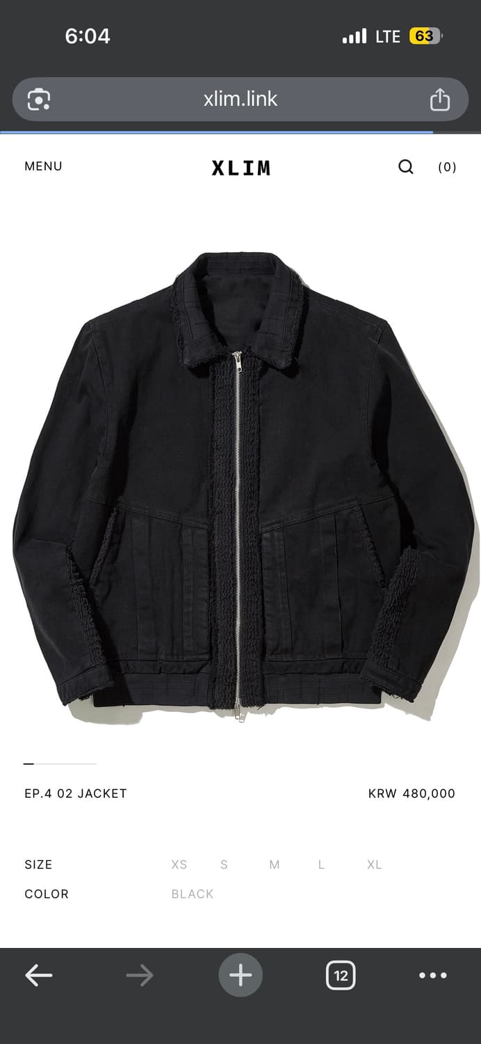 xlim ep.4 02 자켓 3사이즈 블랙 상품이미지6