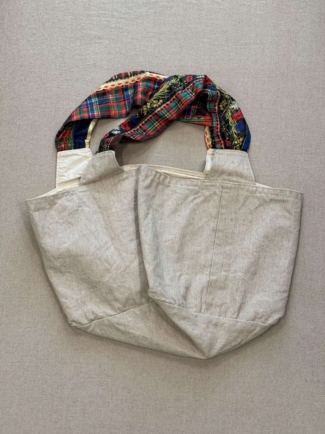 꼼데가르송 플라워 핸들 린넨 토트백 상품이미지6