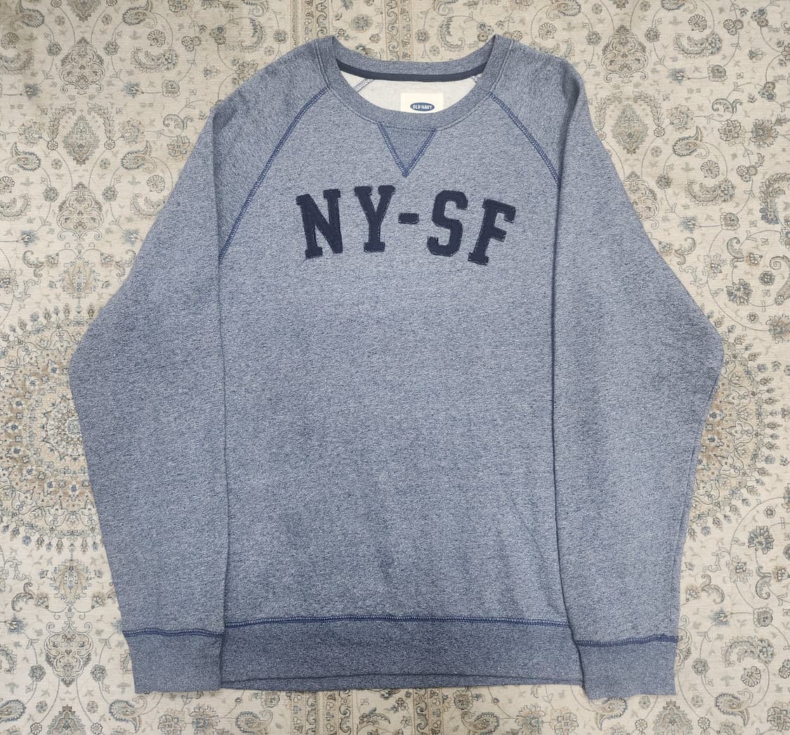 올드네이비 NY-SF 블루 맨투맨 티셔츠 L 상품이미지1