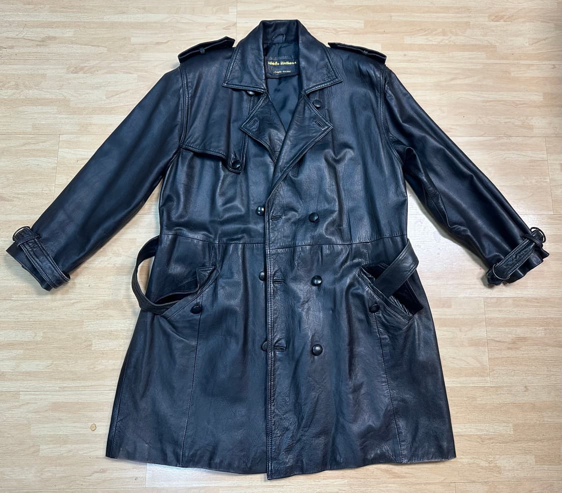 남성 양가죽 트렌치 코트 상품이미지1